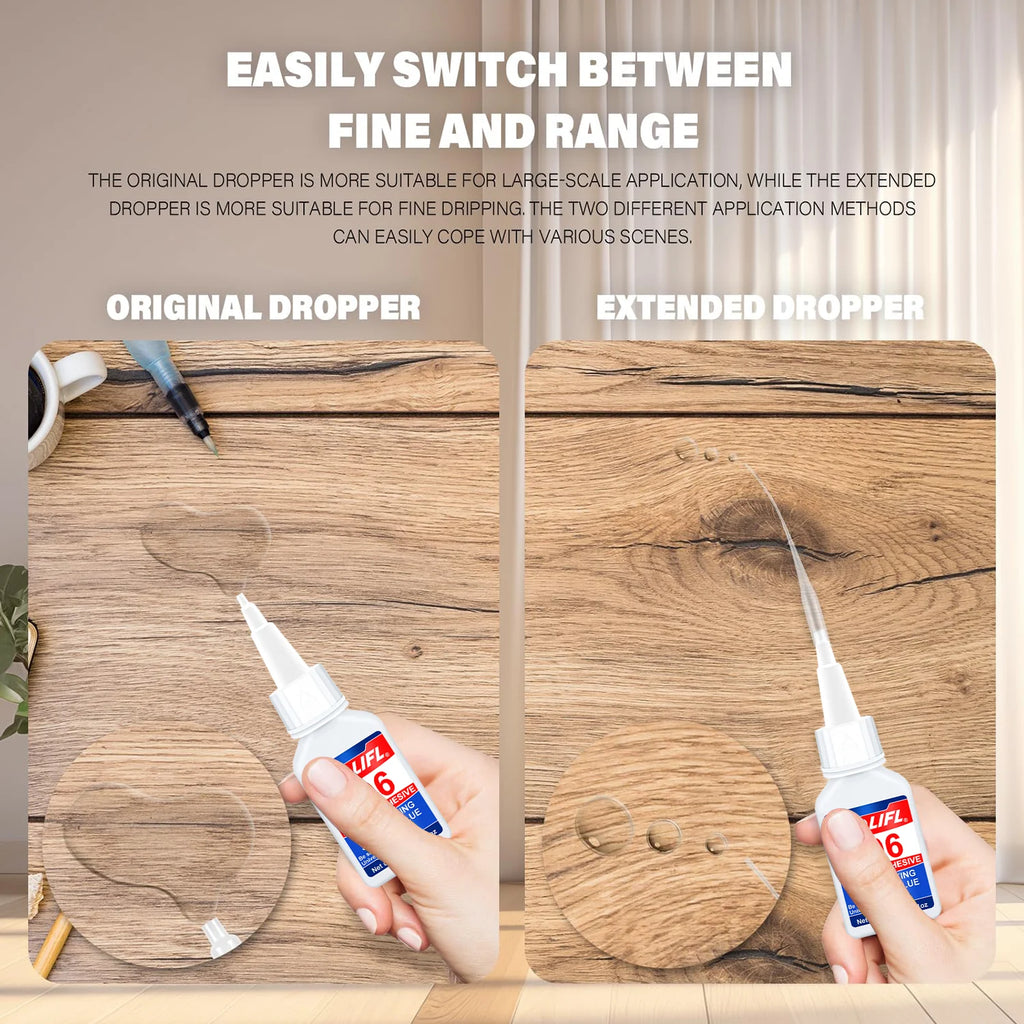 Super strong glass glue, 10 seconds curing, waterproof, high and low temperature resistant, suitable for glass and ceramics.