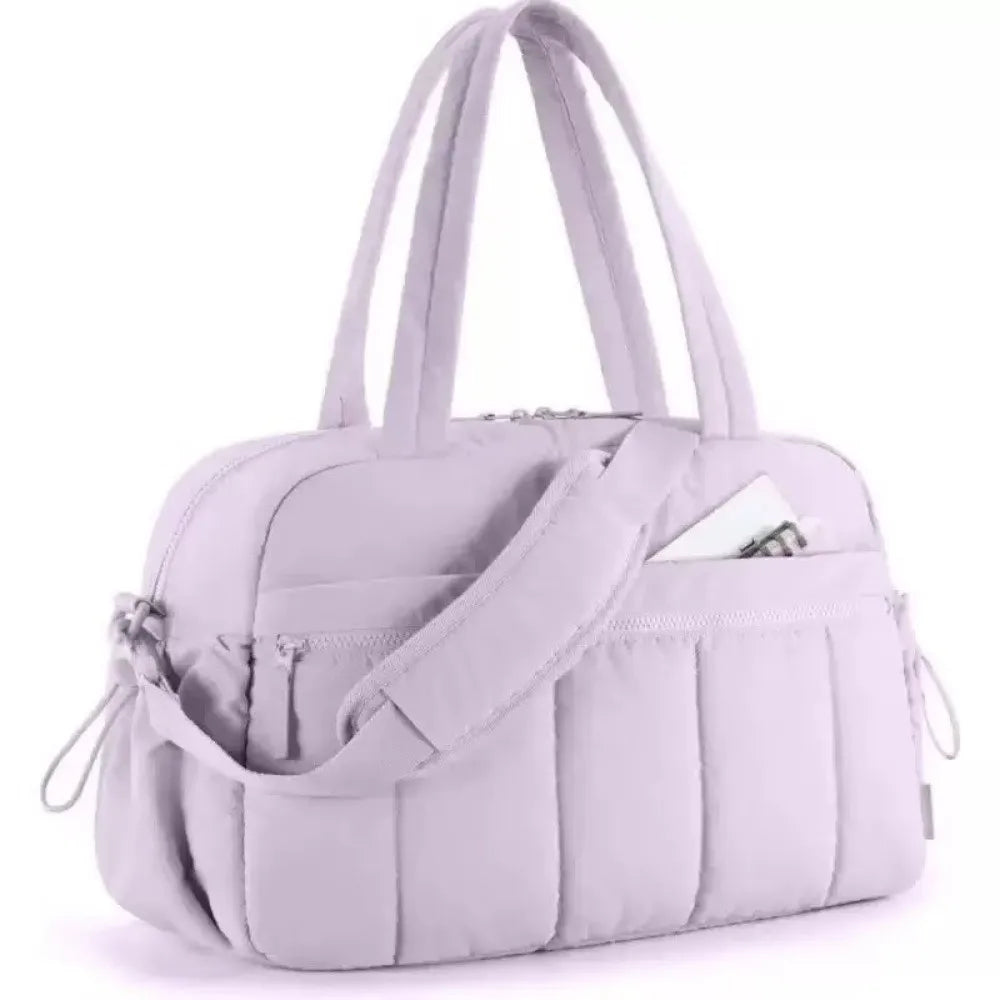 Nylon Cloud Fitness Bag Large Capacity Dry and Wet Separation Travel Duffel Bag Lightweight Waterproof Sport Luggage Storage Bag