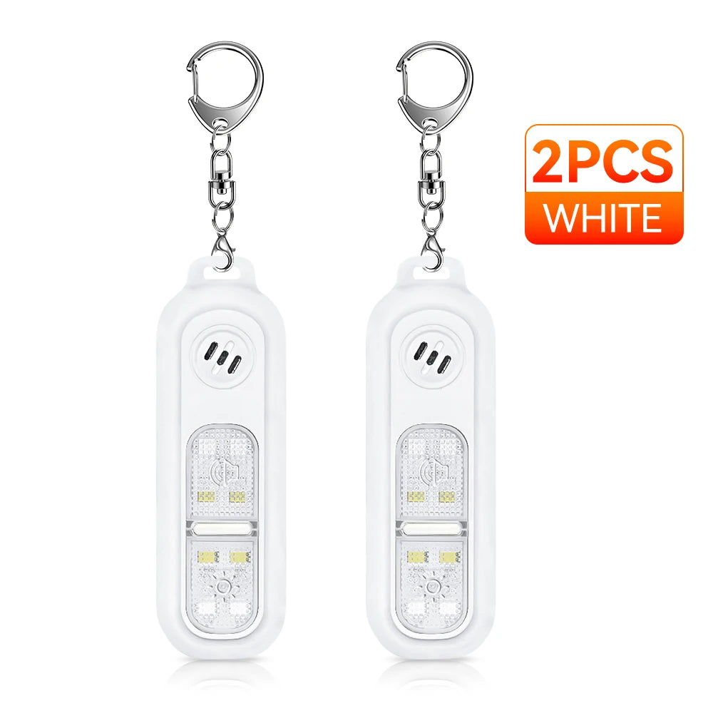 Hollarm Personal Safety Alarm Keychain 130dB for Women USB Rechargeable Protection Emergency LED Light Alarm for night running