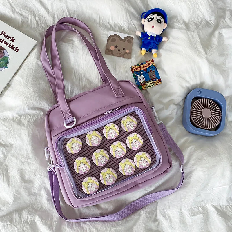Japanese Style Kawaii Itabag For Dolls Large Handbags New Nylon School Bags For Teenage Girls Tote Shoulder Bag JK Crossbody Bag