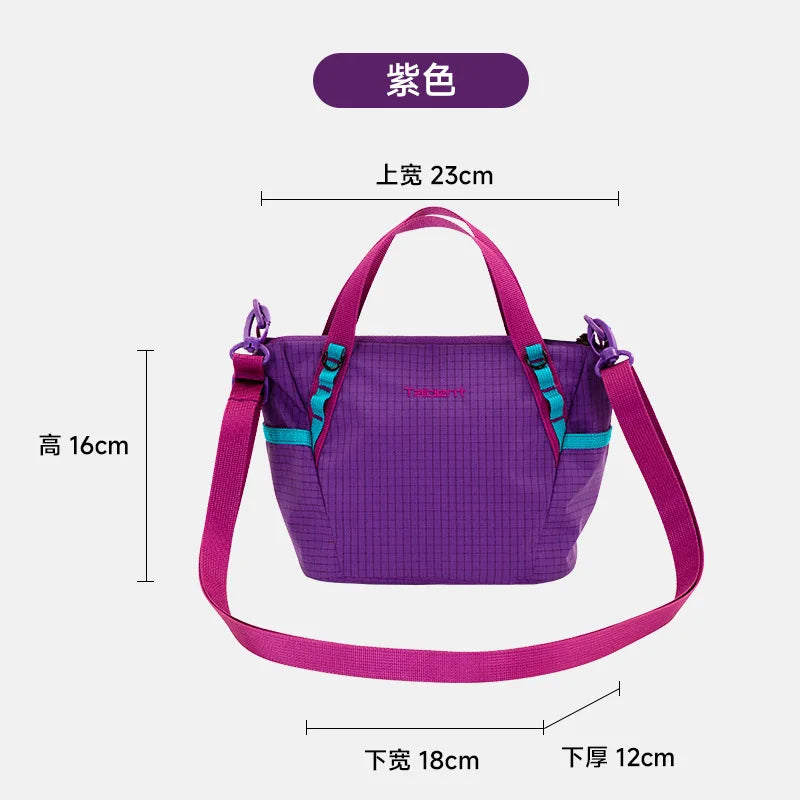 Outdoor Lightweight Multi-Way Tote Bag Fashion Contrast Color Casual Handbag for Women Commuting Crossbody