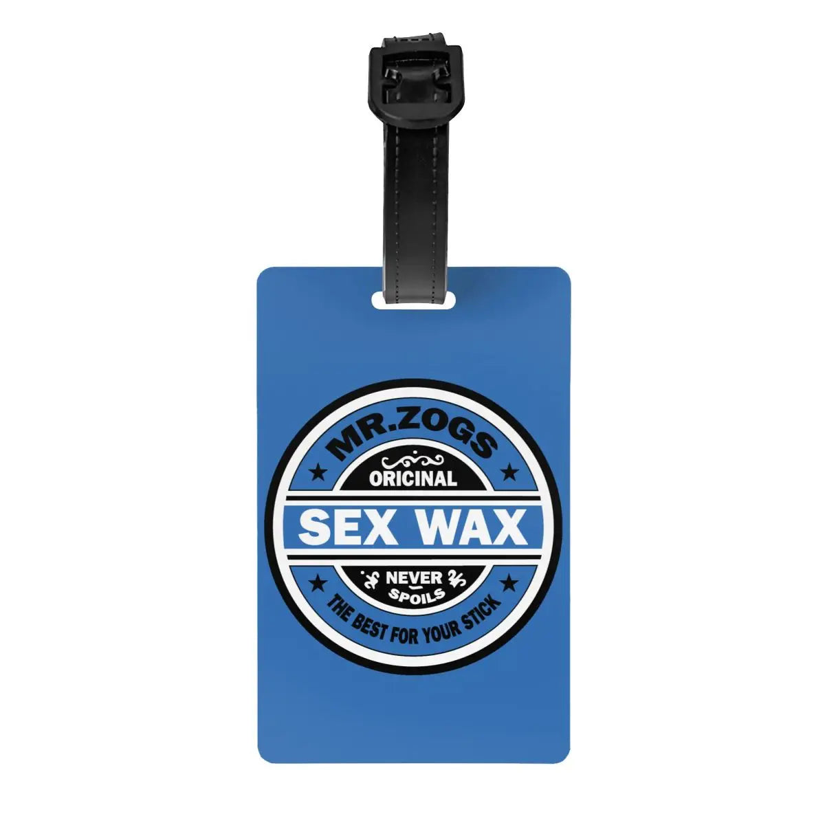Custom Mr Zogs Sex Wax Luggage Tag With Name Card Surfing Surf Gift Privacy Cover ID Label for Travel Bag Suitcase
