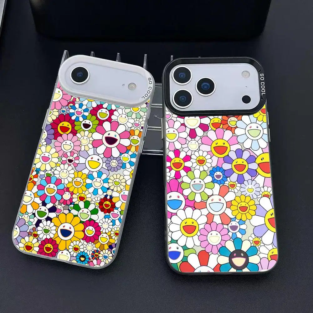 T-TakaShis M-MuraKAmis Phone Case For iPhone 17 16 15 14 13 12 11 Pro Max Air Matte Laser Aurora Shockproof Funda
