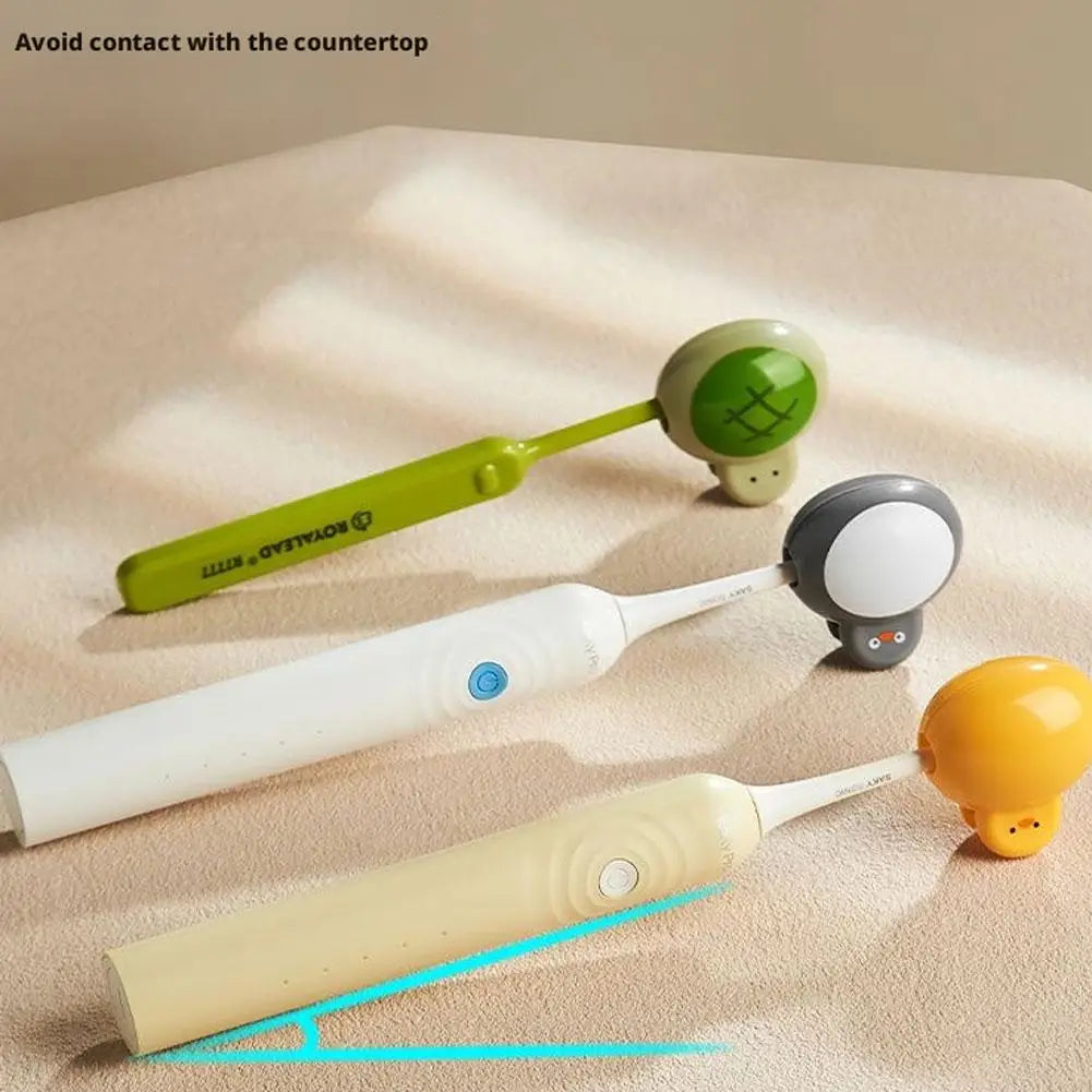 Kawaii Animal Toothbrush Protector Case Portable Turtle Duck Cute Dustproof Toothbrush Head Cover For Travel Bathroom Storage