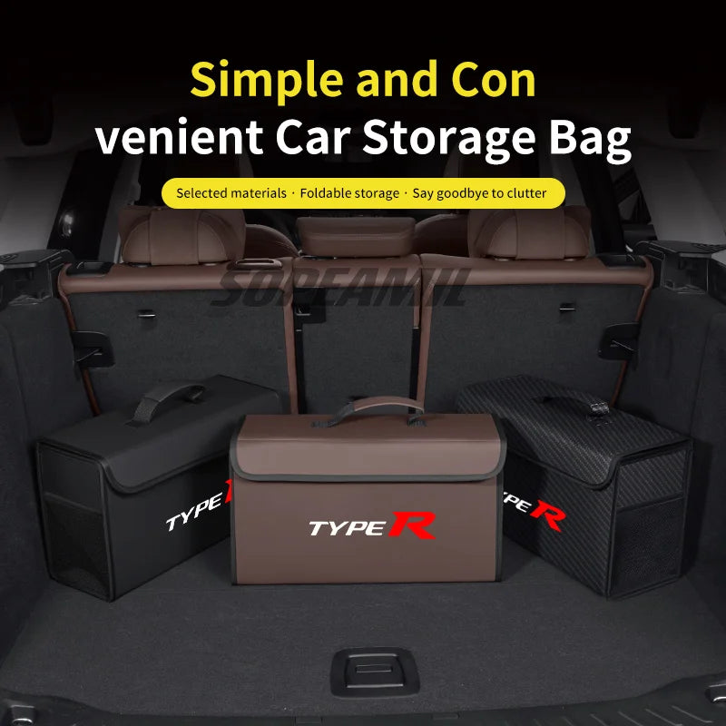 Car Trunk Organizing And Storage Box For Honda Type R Accoed Civic Passport BR-V CR-V City Pilot HR-V WR-V Odyssey Fit Amaze Si