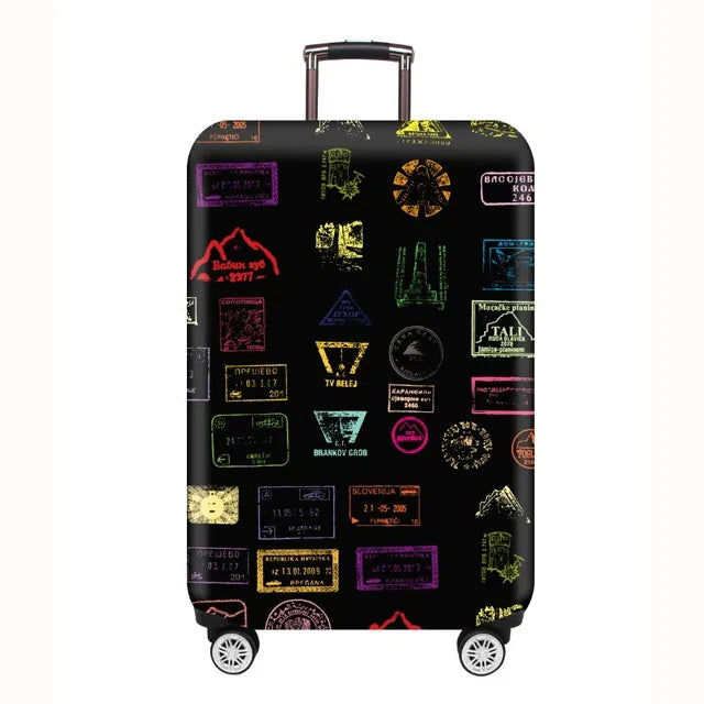 Hot Thick Elastic World Luggage Protective Cover Zipper Suit for 18-32 Inch Bag Suitcase Covers Trolley Cover Travel Accessories