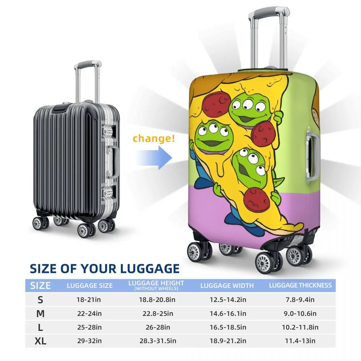 Custom T-Toy Cartoon S-Story Cartoon Travel Luggage Cover Dust Proof Suitcase Cover Protector Fit 18-32 Inch