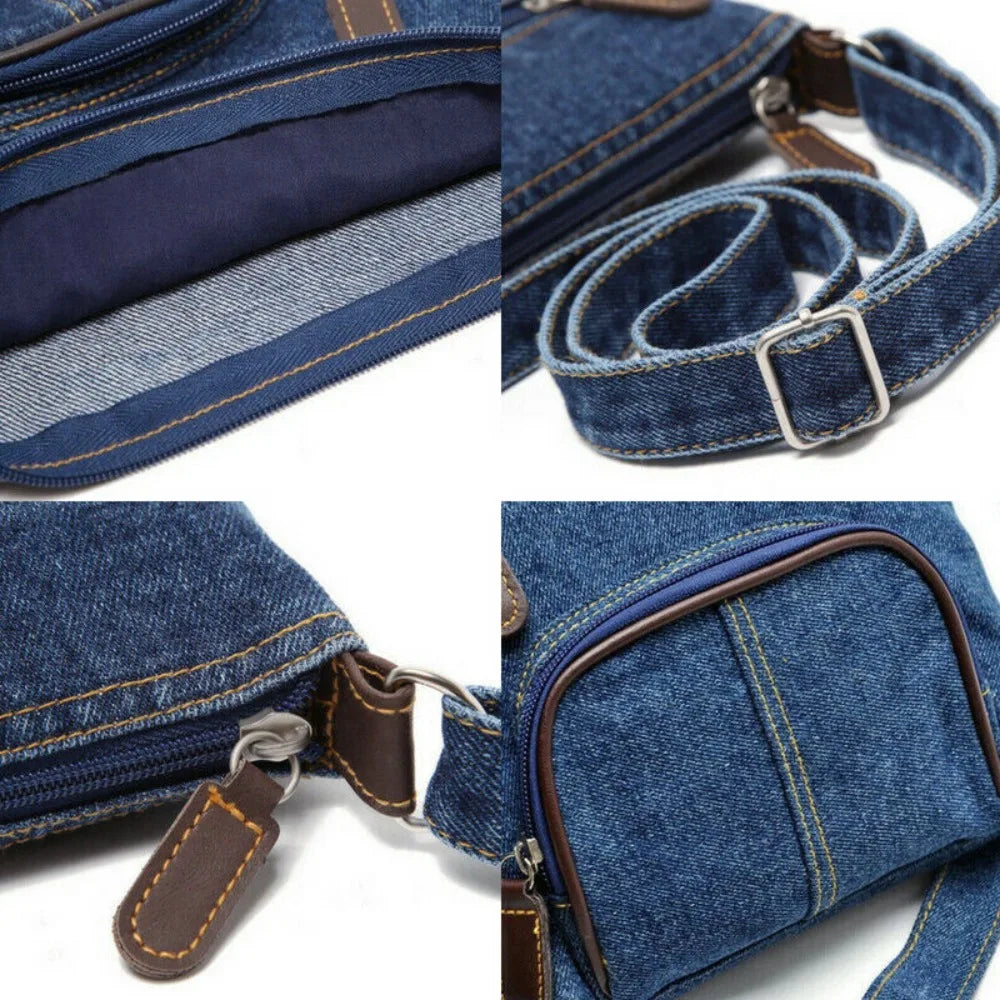 New Messenger Cross Denim Shoulder Bag Casual Bag Casual Purse Women Handbag