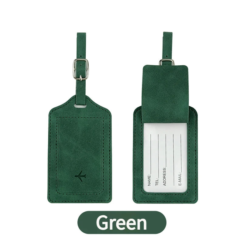 Advanced Essential Travel Item: Anti Theft High-performance RFID Shielded Passport Clip+leather Luggage Tag Set