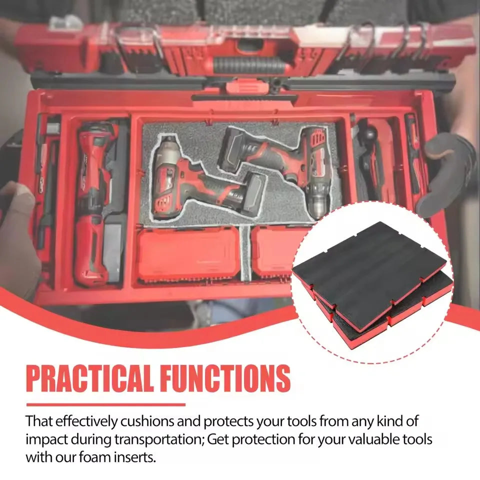 The Foam Tool Manager Insert Is Compatible With Milwaukee 48-22-8442 And 48-22-84432 Drawer Boxes. The Shockproof Foam Inserts