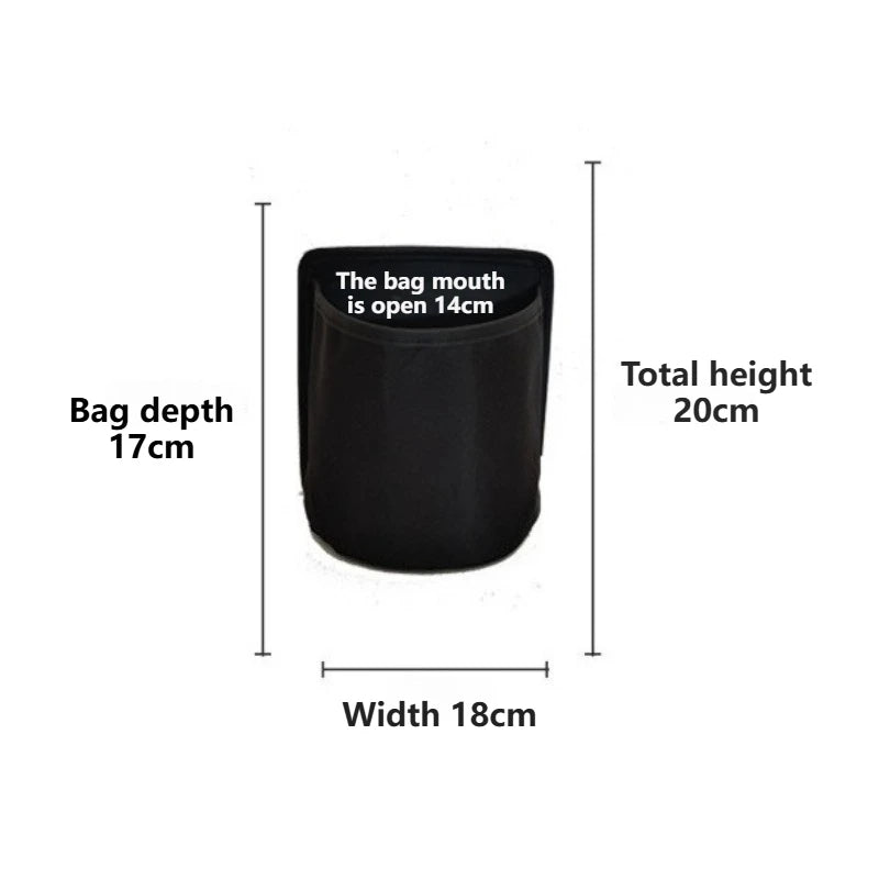 Universal Car Water Bottle & Thermos Holder For Center Console Side Mount with Storage Pocket Adjustable Strap Interior Organize