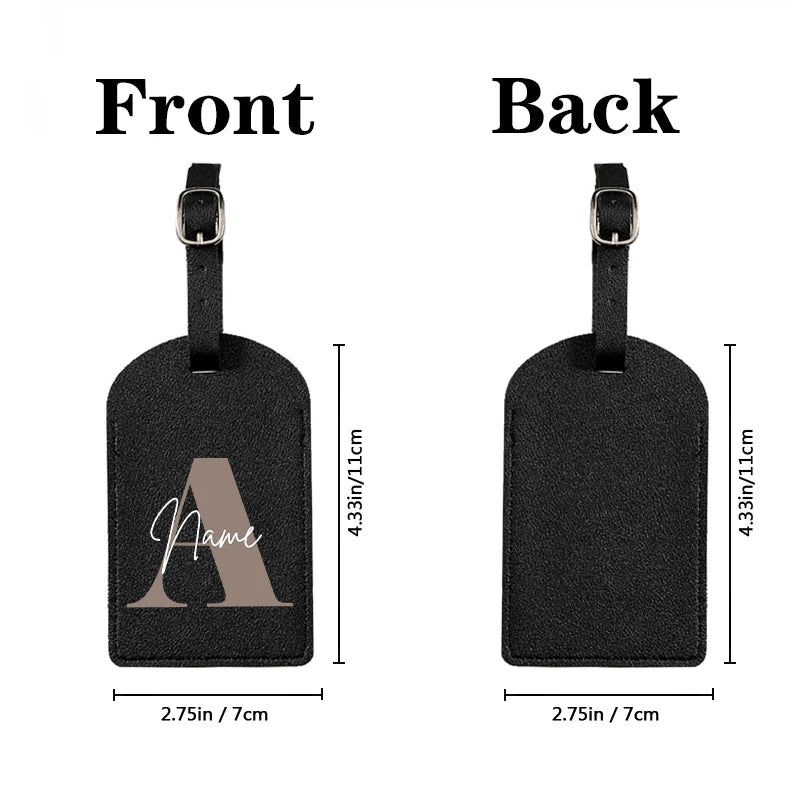 A-Z Initial Personalized Name Luggage Tag 26 Letters Custom Name Luggage Boarding Tags Travel Id Identification Luggage Tag Gift