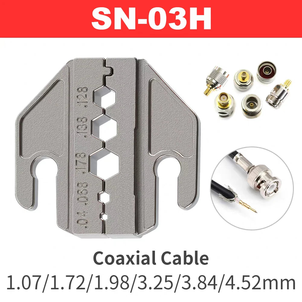 SN Series Crimper Tools Plier 4mm Slot Jaws Set For Crimping Non Pre Insulated/Solar/Ferrule/Coaxial Cable/Open Barrel Terminals