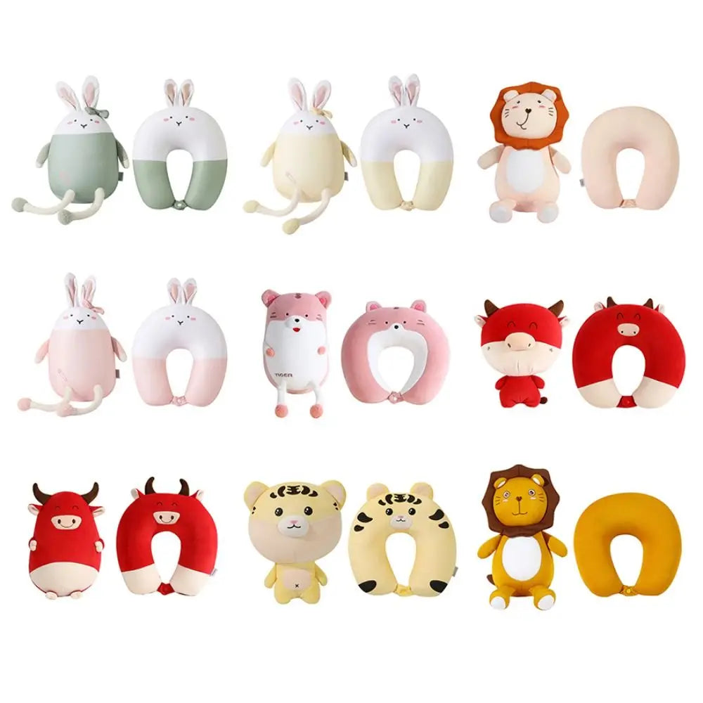 Cute Healthcare Cervical Changable Multifunctional Penguin Whale U Shaped Travel Pillow Fluffy Pillows Protection Neck