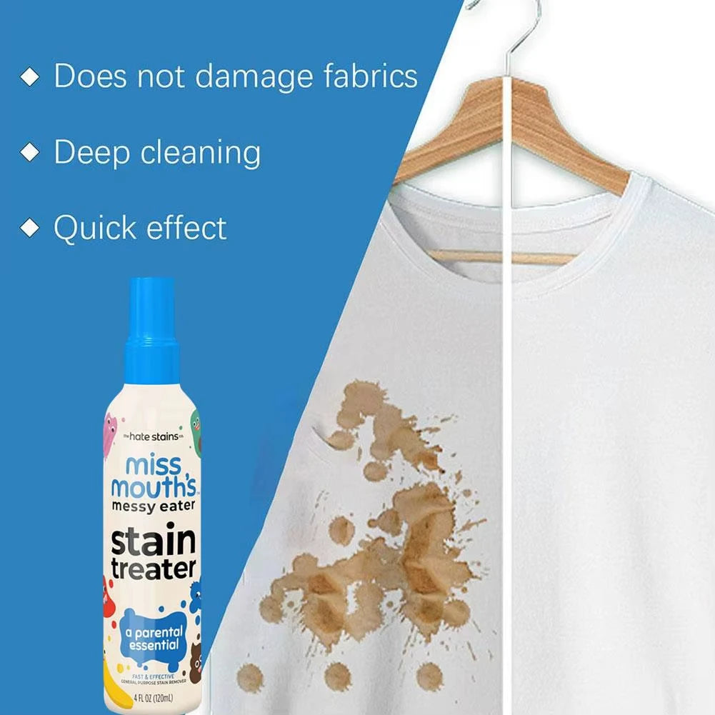 120ml Stain Remover Spray Effective Fabric Yellow Stain Removal  Dust Bleached Decontamination Wash-free Cloth Cleaning Supplies