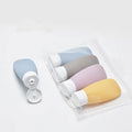 4 pcs Leak-Proof Squeeze Bottles for Travel Toiletries - Refillable Cosmetic Containers for Shampoo, Lotion, and Body Wash