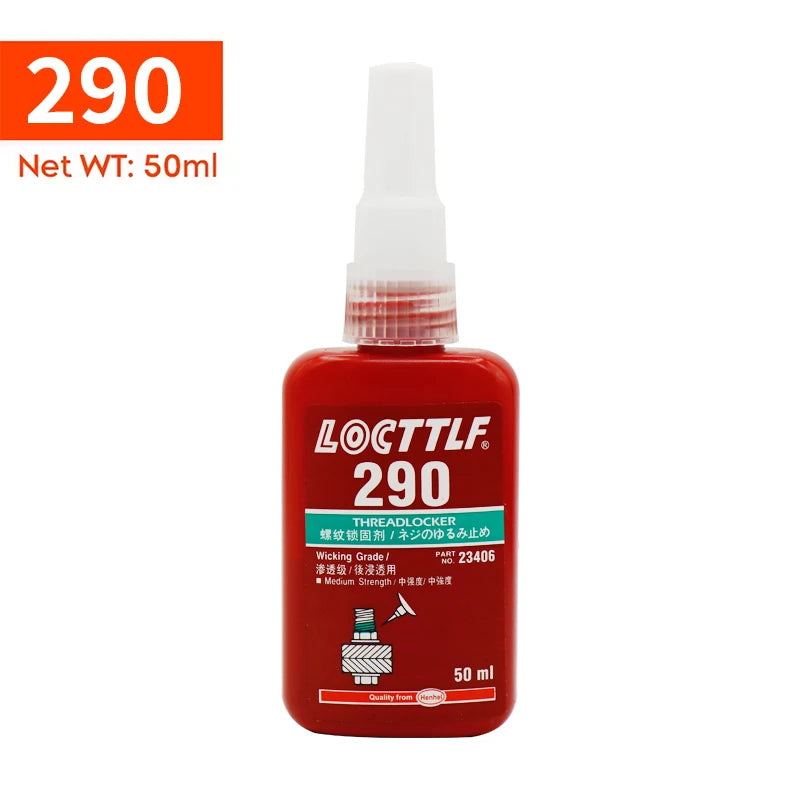 50ml Threadlocker Blue Red Anaerobic Adhesive Medium High Strength Anti-Loosening Screw Glue For Nuts Bolts Fasteners Quick Cure