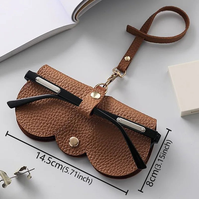 NEW Eyeglass Case Sunglasses Cover Cute Hanging PU Leather Sunglasses Reading Glasses Storage Bag Portable Travel Eyewear Holder