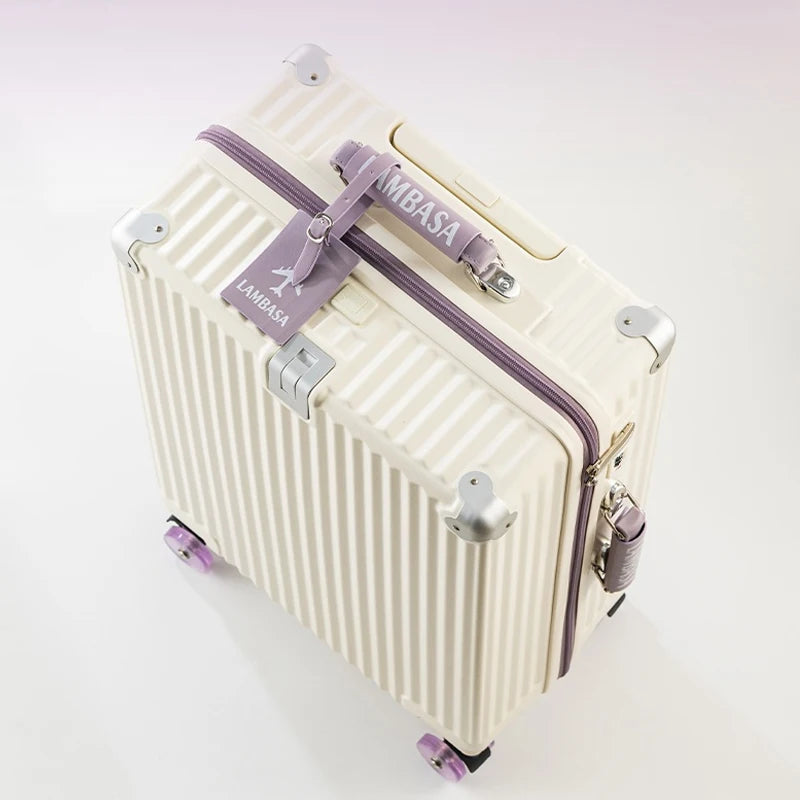 Highly Appealing Zipper Travel Suitcases Thickened Luggage Ice Roller 20 inch Carry-on Suitcase 22/24/26/28 inch valise voyage