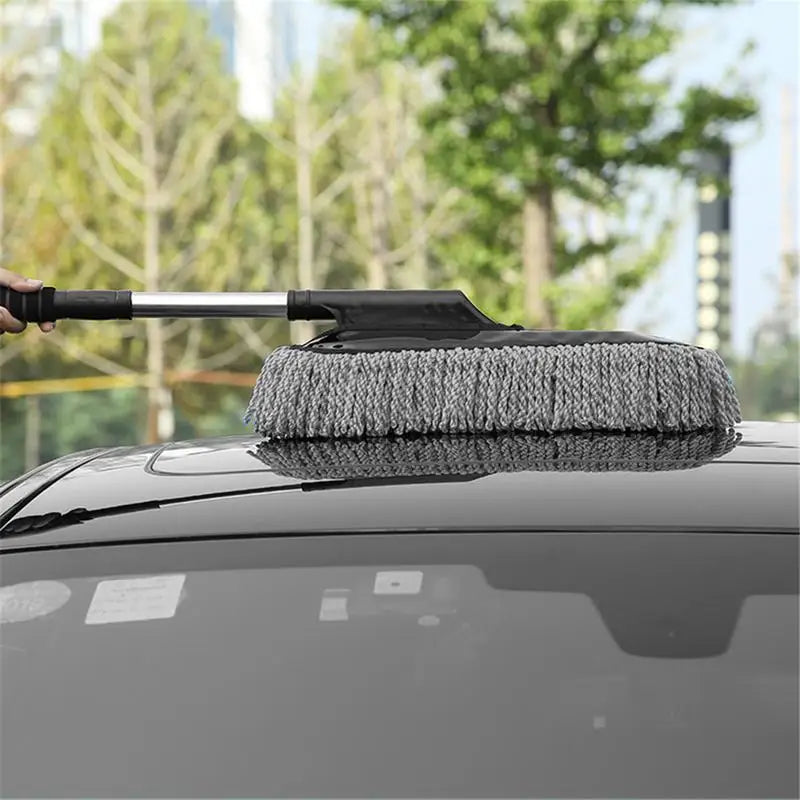 Car Washing Mop Telescopic Handle Dust Remover Wax Brush Microfiber Car Duster Cleaning Brush Soft Duster Brushes for auto Clean