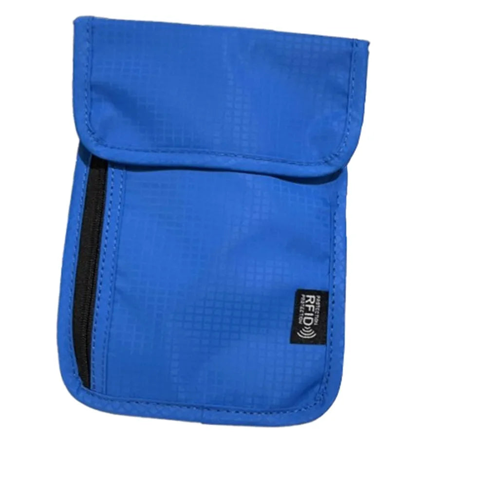 Anti-Theft RFID Passport Bag Rfid-Blocking Neck Hanging Neck Wallet Storage Organizer Multifunction Document Credit Case