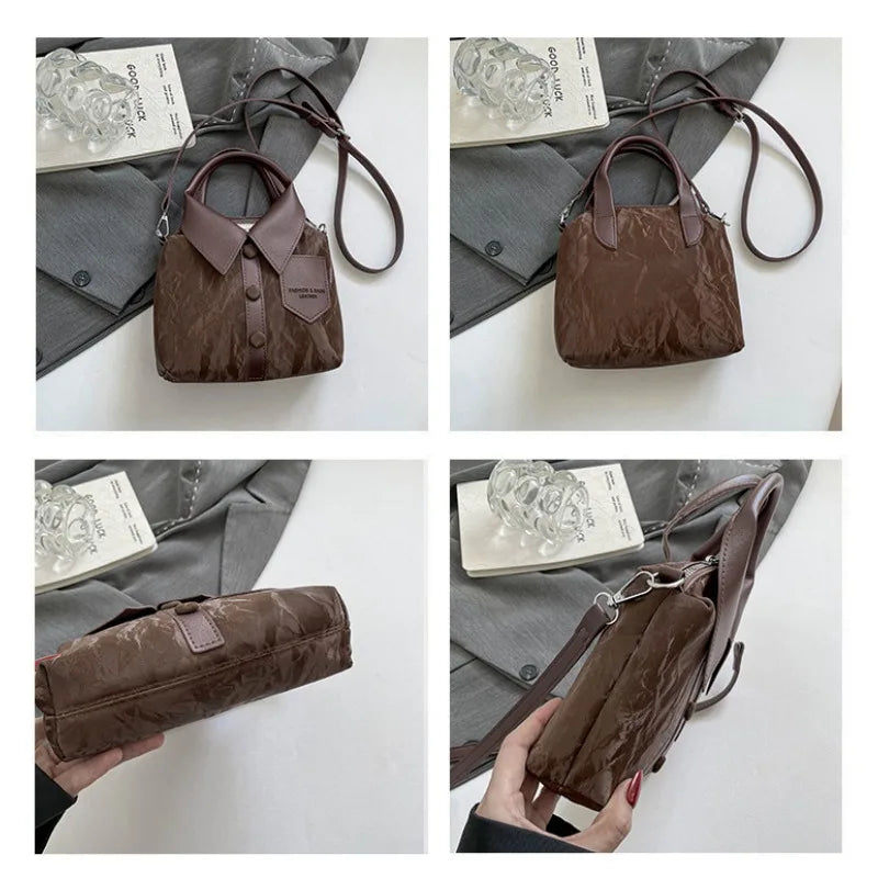 2026 New Minimalist Shirt Bag for Women Fashion Casual Shoulder Crossbody Bag Unique Design Handbag