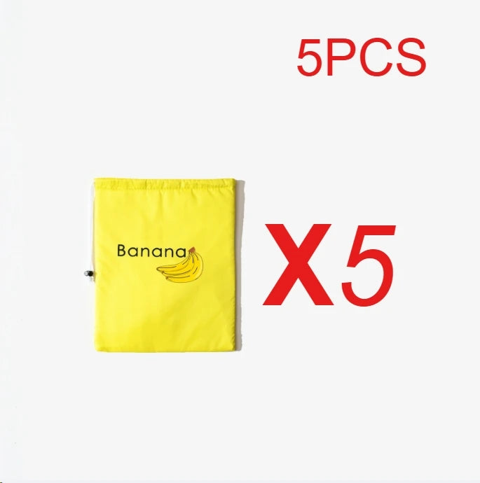 Fruit Vegetables Storage Bag Insulated Shockproof Fresh Keeping Drawstring Pouch for Lettuce Banana Preserve Organizer