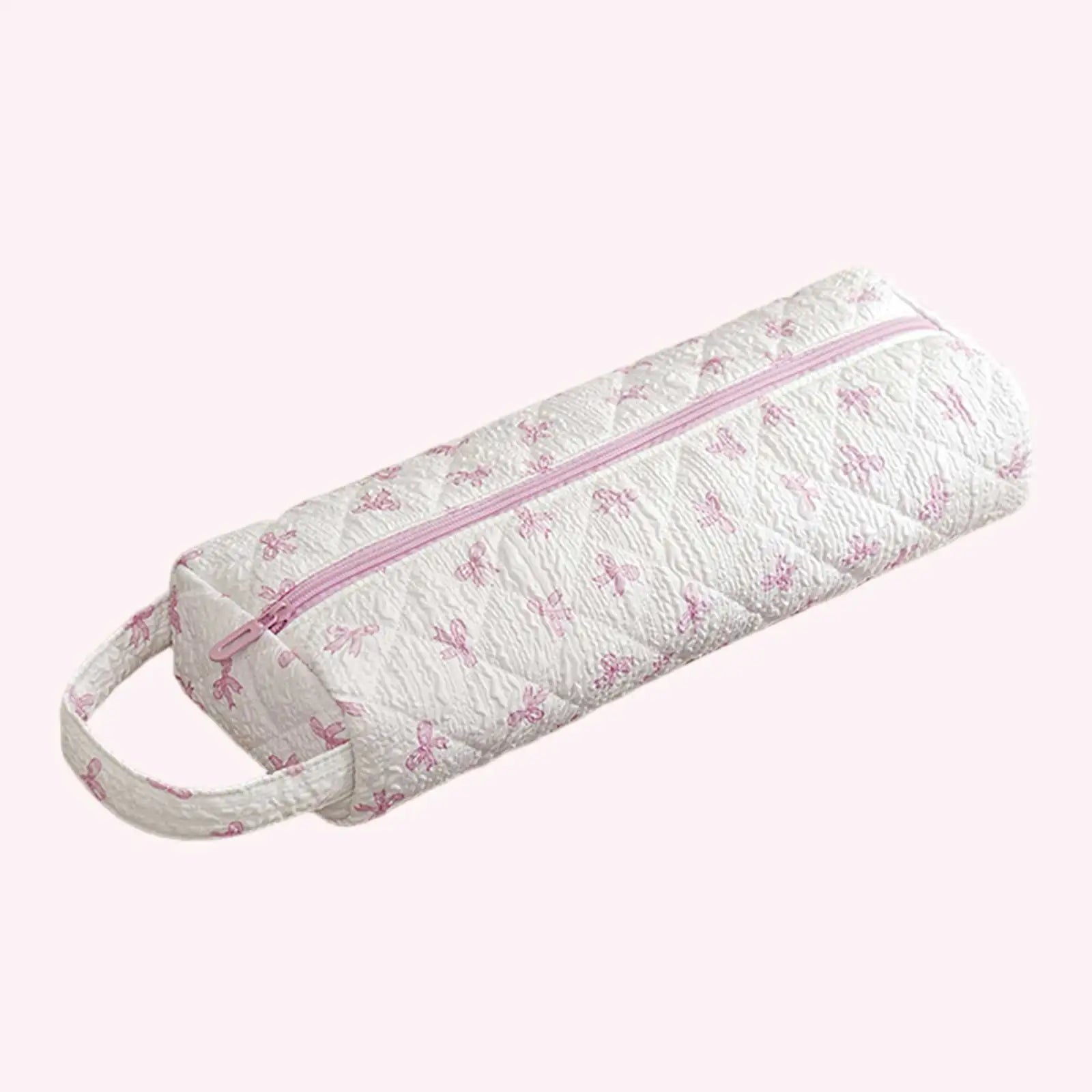 Quilted Portable Pouch Purse Zipper Soft Portable Carrying Case Cozy Soft Gifts for Girls Her Mom Friend Sister Bridesmaid