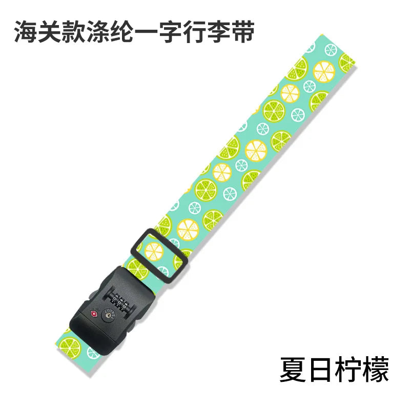 Luggage Straps for 22-28 inch Suitcases TSA Approved Combination Lock Adjustable Suitcase Packing Belt Abroad Binding Straps