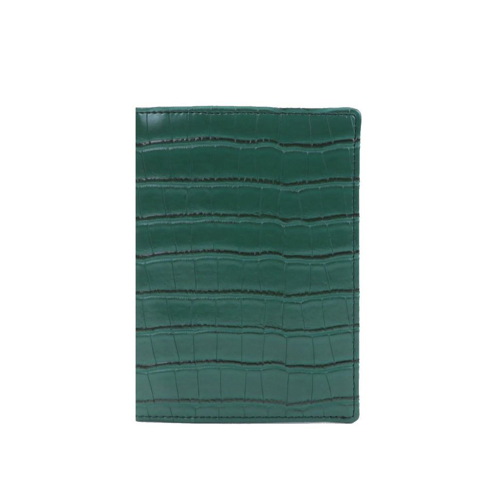Custom Letters Embossed Crocodile Leather Passport Holder Cover Men Business Travel Passport Wallet
