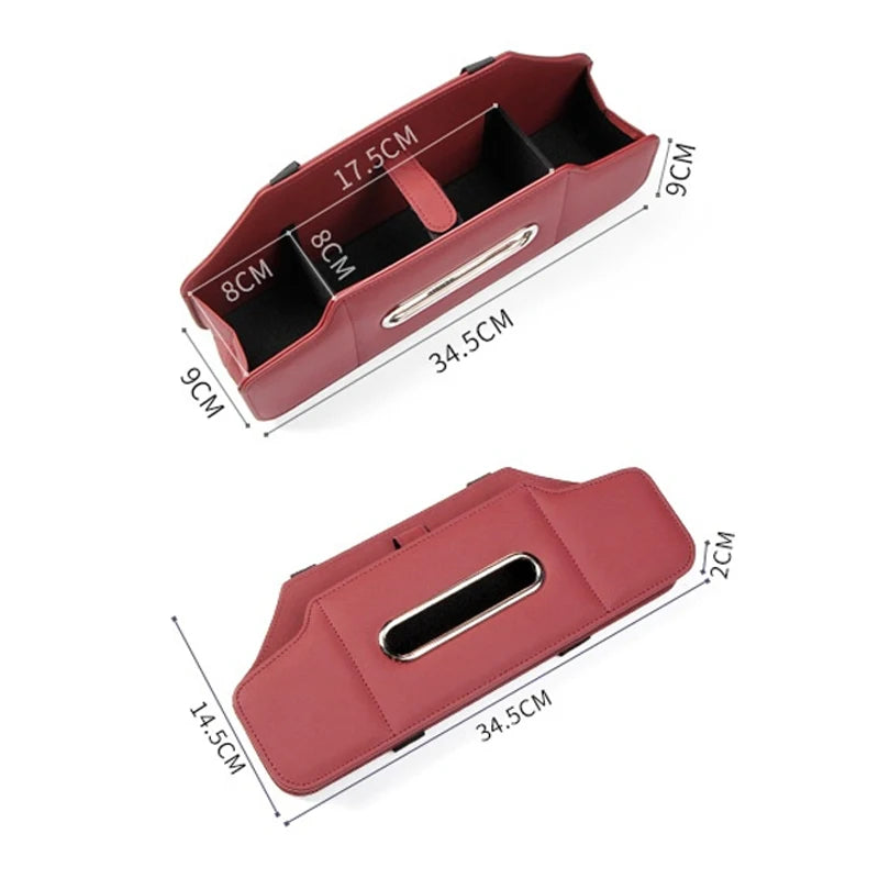 For BAIC X7 X35 X55 X65 X75 Beijing BJ20 EV5 BJ40 BJ80 D60 Car Seat Storage Box with Hook Leather Tissue Bag Drinks Cup Holder