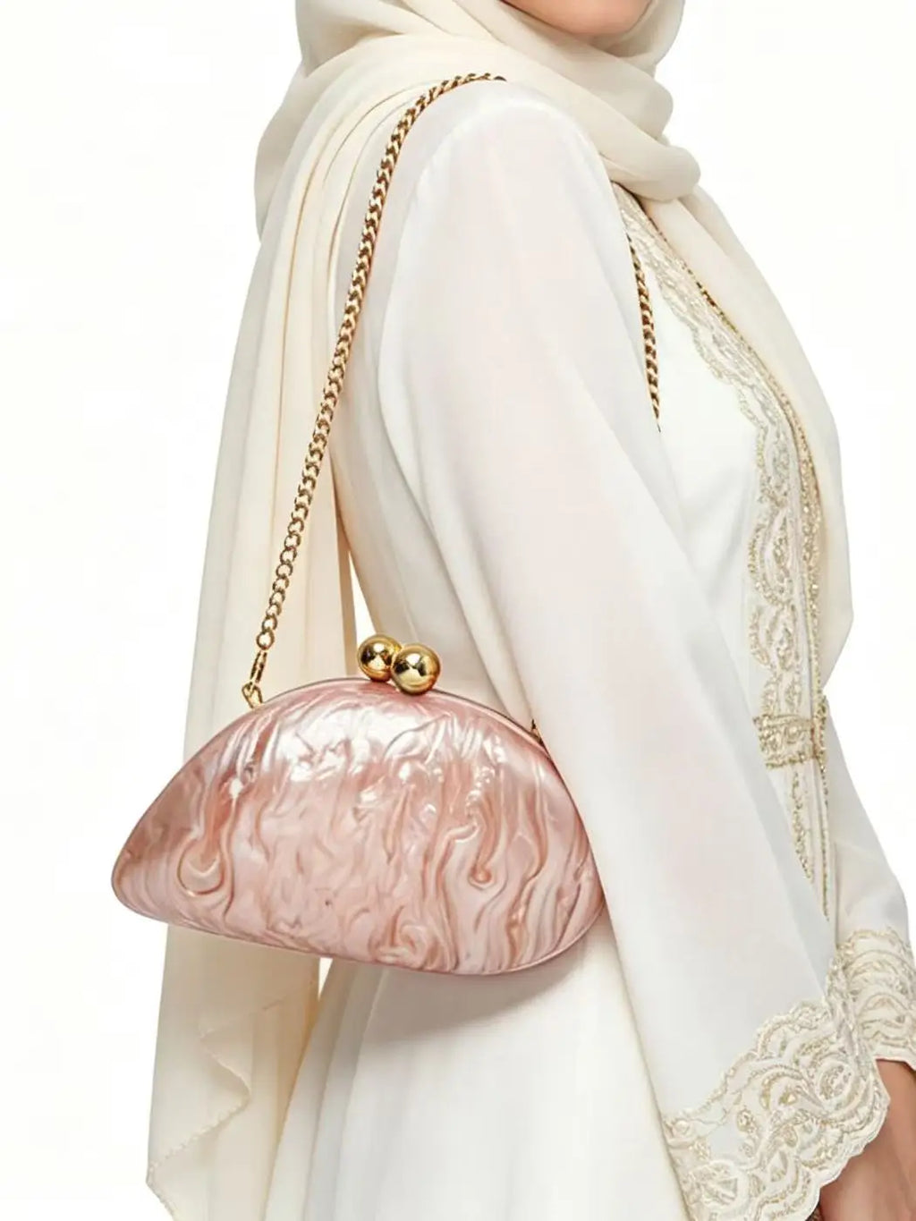 2026 Spring Summer New Arrival Hot Selling Irregular Acrylic Shell Evening Bag, Luxury Versatile Shoulder & Crossbody Bag For D