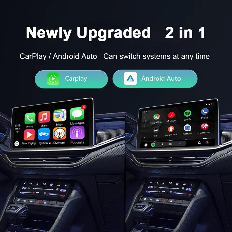 Skilldrive 2026 2 in 1 CarPlay Wireless Android Auto Adapter AI Smart Box Intelligent System USB for Wired CarPlay Car