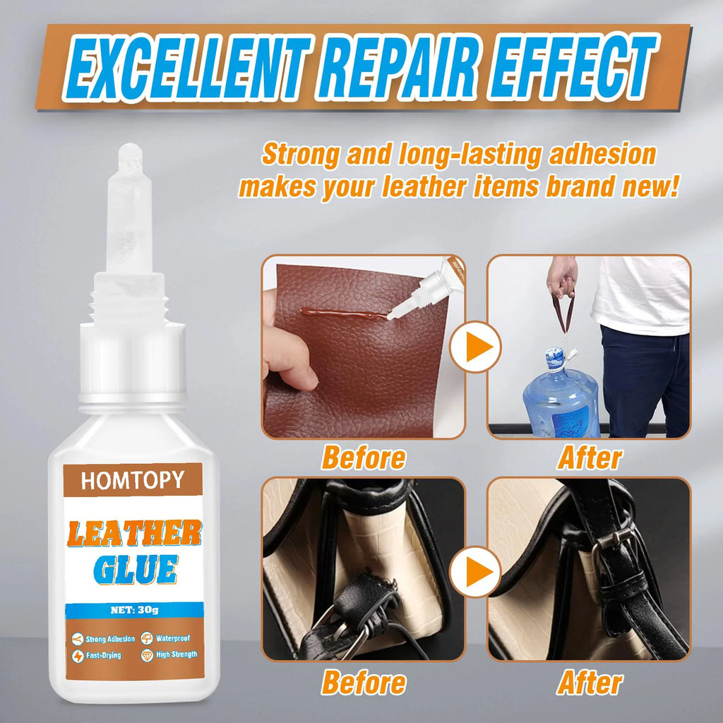 Instant Dry Leather Glue Waterproof Repair Adhesive for Shoes Handbags Belts - Quick Fix Solution for Leather Products