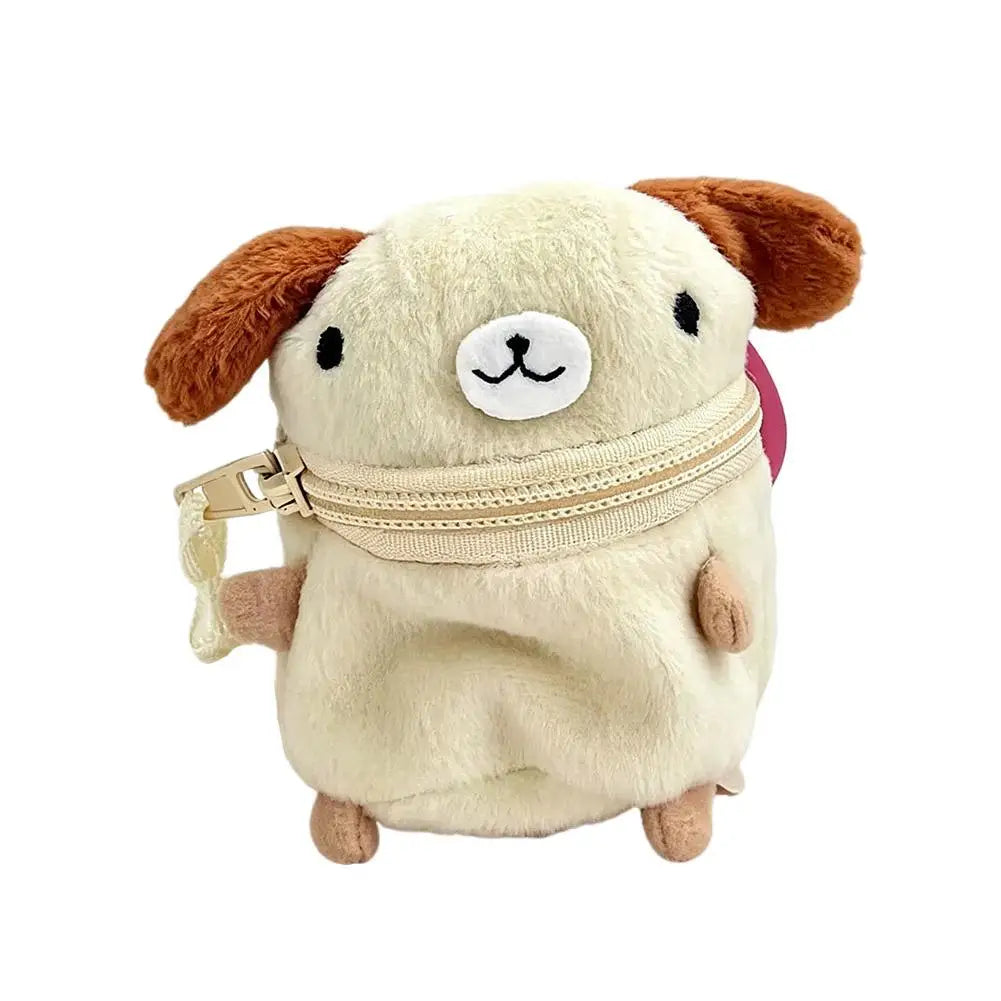 Cute Pink Fluffy Rabbit Coin Purse Keychain Cartoon Plush Doll Bag Charm Kawaii Mini Wallet Pendant Festival Gift