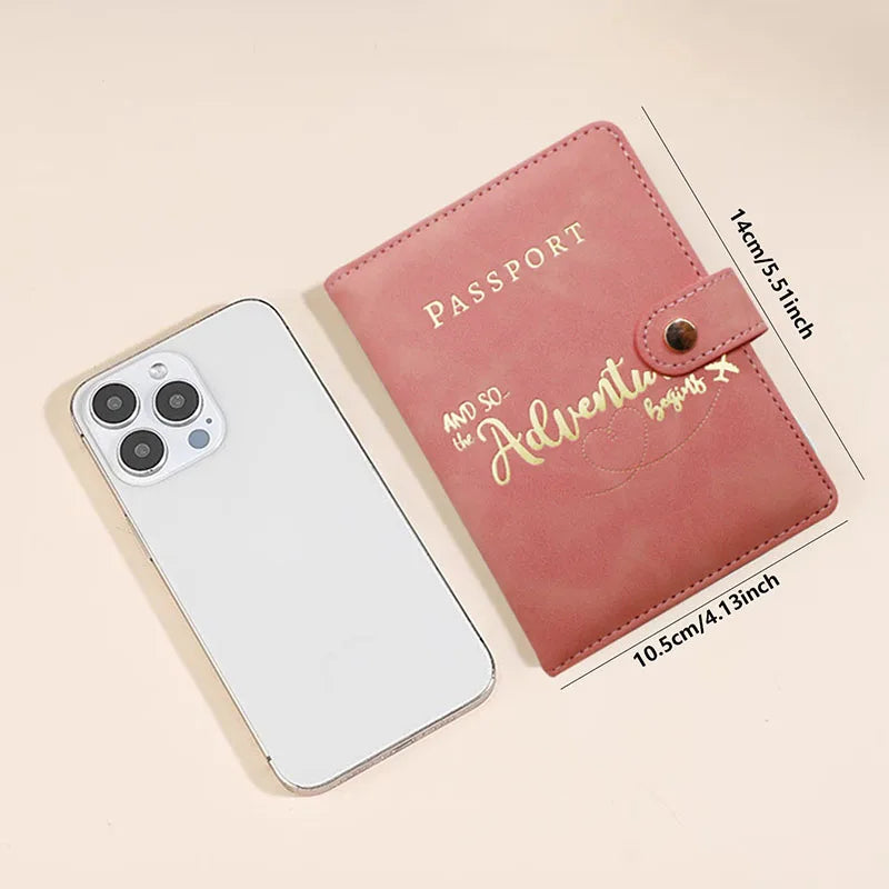 Personalized Passport Holder Wallet, Portable Travel Passport Cover Case, Men Women Travel Document Accessories