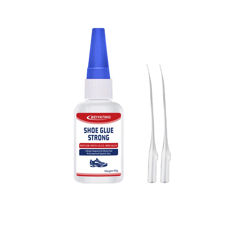 35-50g Super Strong Shoe Glue with Nozzle, Waterproof Fast Repair Adhesive for Sneakers Heels Leather, Professional Sole Repair