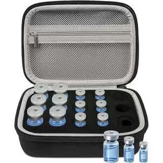 10/15/30 Slots Insulin Vial Storage Case 1-10ml Vial Storage Box Ampoule Holder Storage Bag Peptide Organizer Case