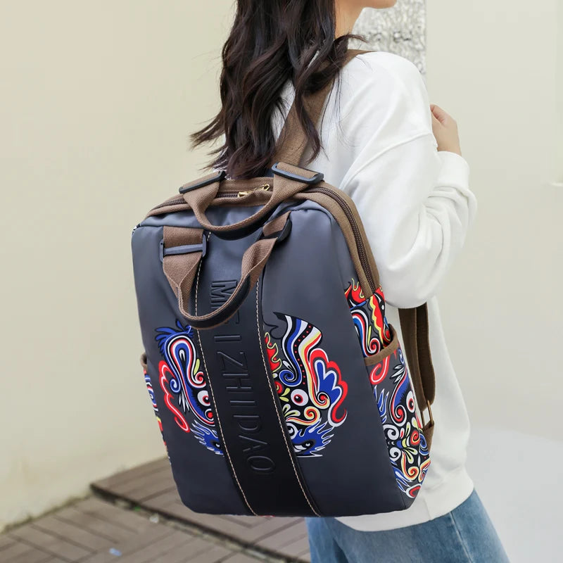 Fashion Designer Backpacks Female Canvas Rucksack Women Large Bagpack Travel Bags Big School Backpack for Students Shoulder Bag