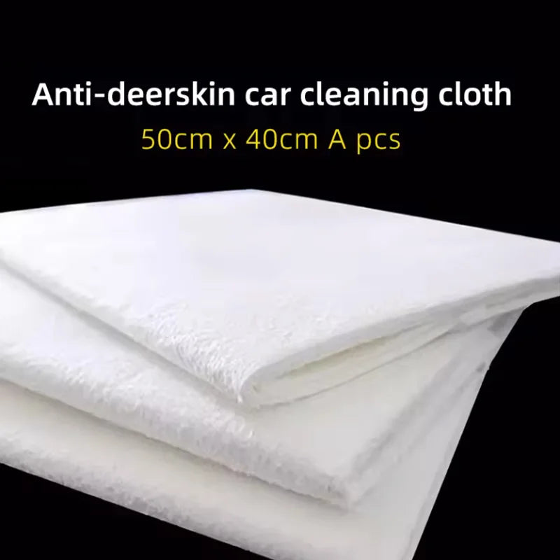 Artificial Suede Car Cleaning Cloth Chicken Leather Anti-Deerskin Glass Wiping Absorb Car Wash Towel for Vehicle Detailing
