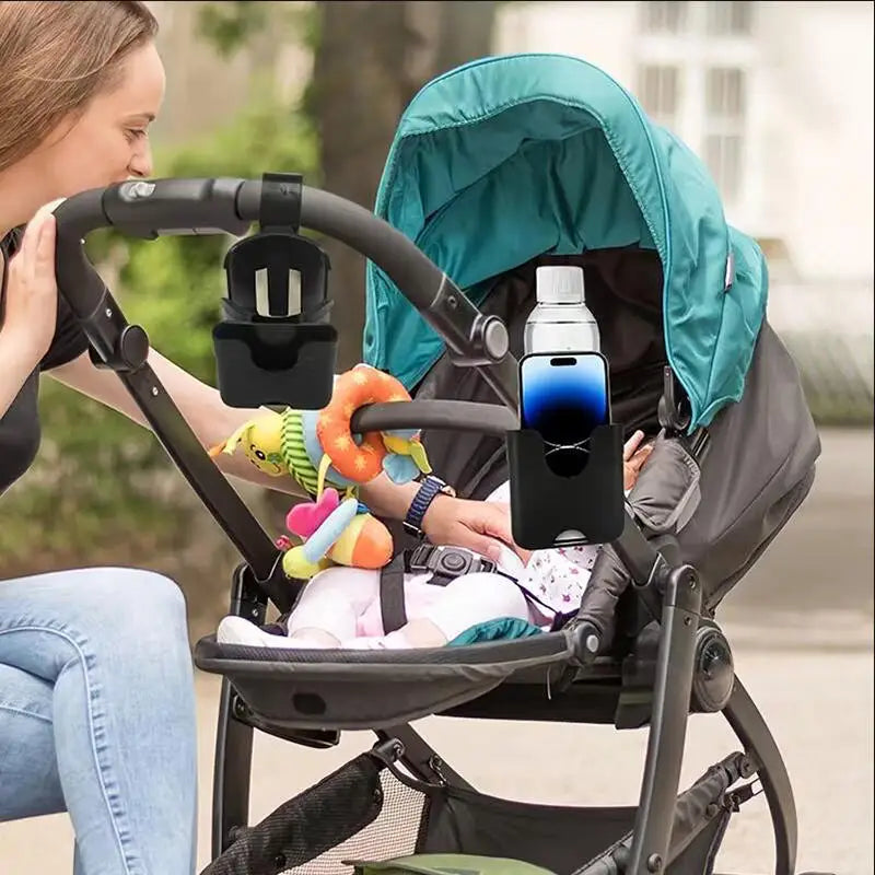 Pram Cup Holders Children's Stroller Bottle Holders Pram Bottle Holders Anti-Slip Design Pram Accessories Mobile Phone Holders