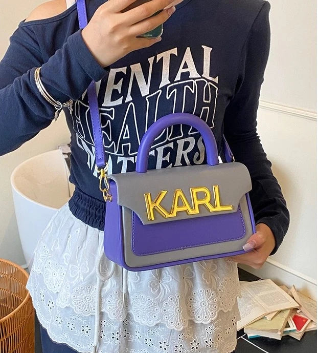 Solid Color Diaper Bag Letter Logo High End Minimalist Trendy Tote Bag For Women Shoulder Bag Large Capacity
