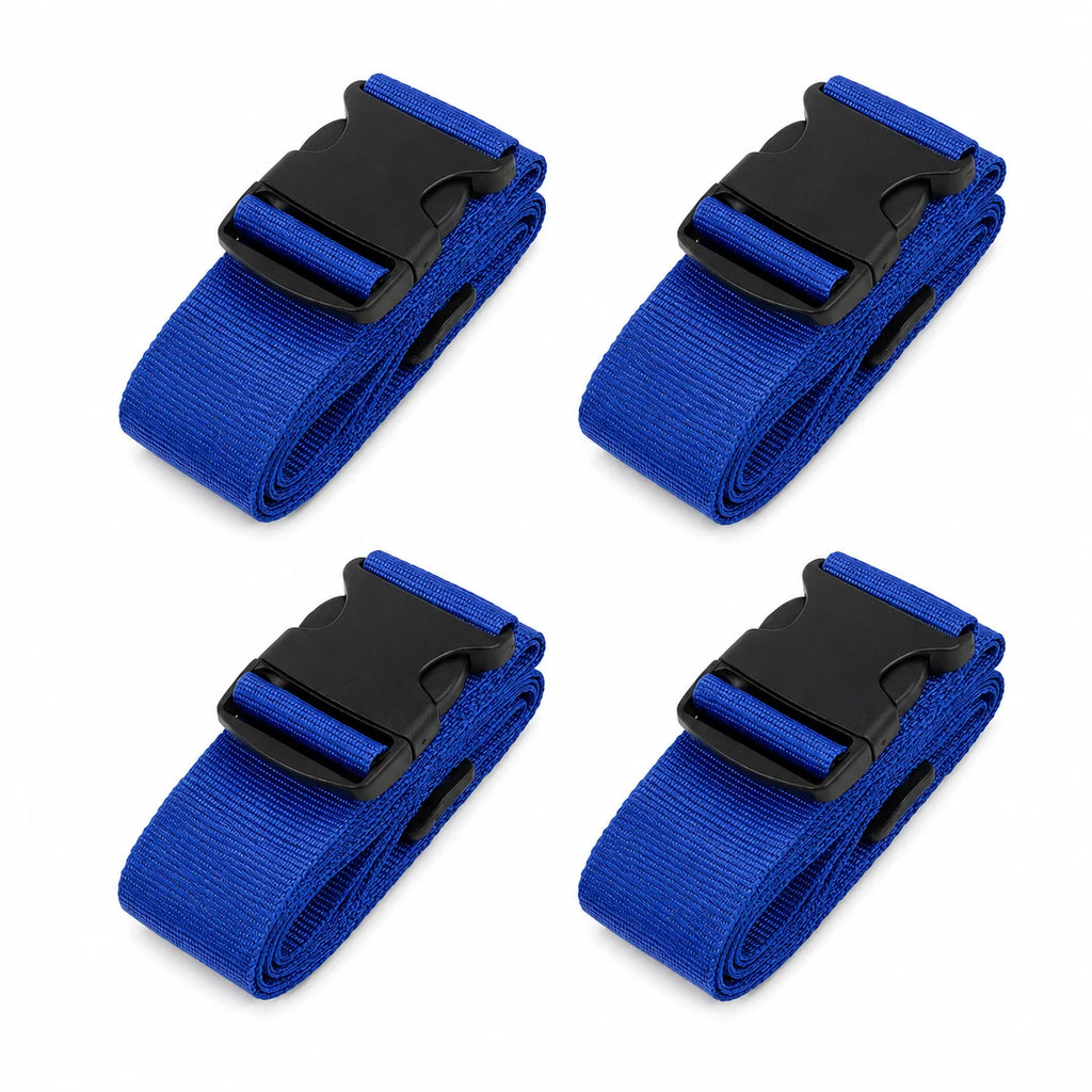 4Pcs Luggage Straps Adjustable Suitcase Belts Webbing Travel Bag Secure Buckle for 20 to 32 Inch Suitcase Trip Accessories Pack