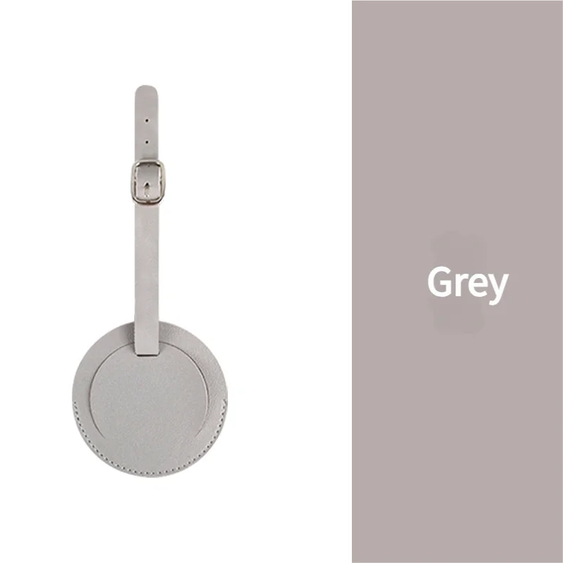 Stylish Round Luggage Tag for Air Travel - Durable Scratch-Resistant Build, Secure Buckle & Removable Contact Card