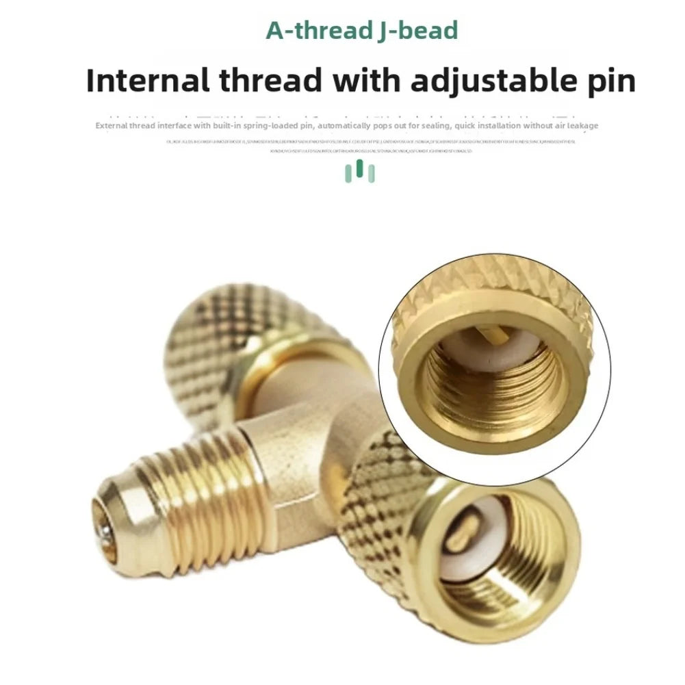 Copper For Vacuum Gauge Tee with 1/4 UNF Thread for Direct Fit For Vacuum Pump Applications and High Pressure Support
