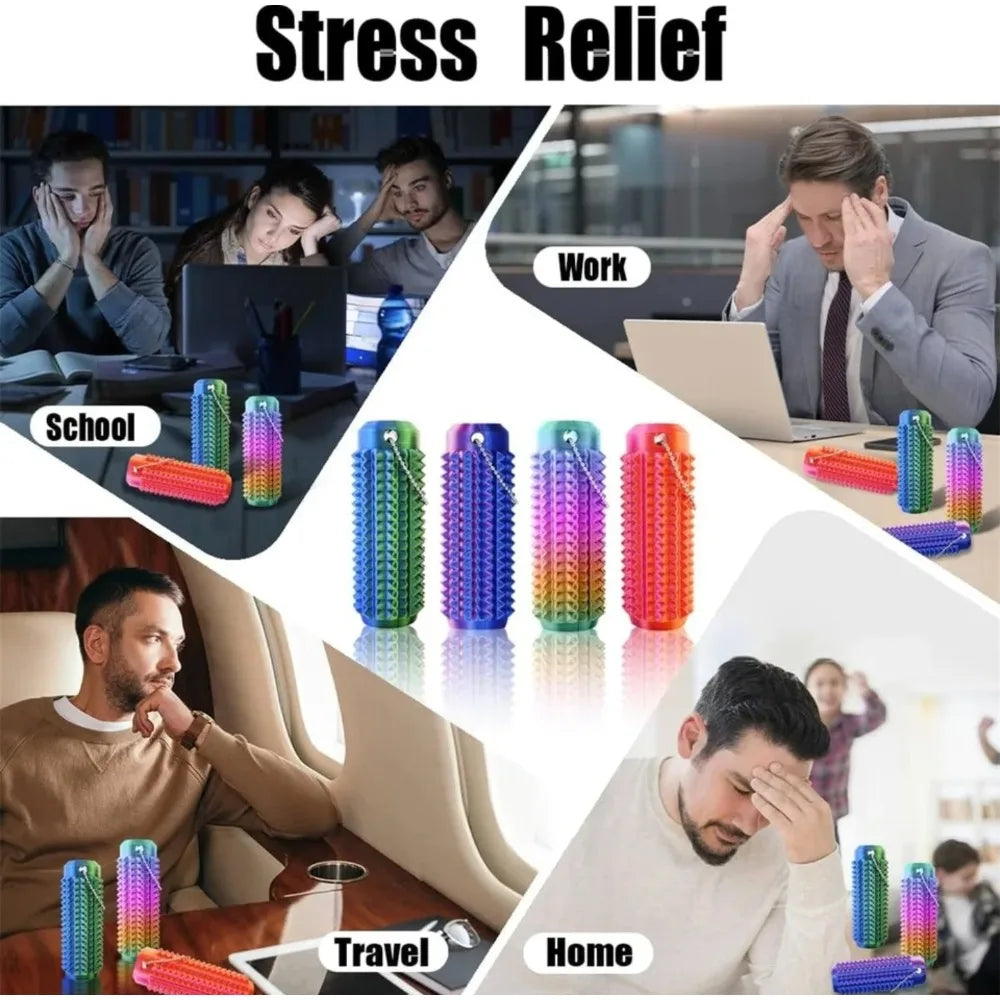 Bestseller Spiky Mini Hand Grip Stress Relief Toy Portable Squeeze Fidget Keychain Helper For Releasing Daily Pressure