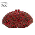 Boutique De FGG (in stock) Dazzling Flower Crystal Clutch Evening Purse Bag Women Formal Dinner Handbag Wedding Bridal Purse
