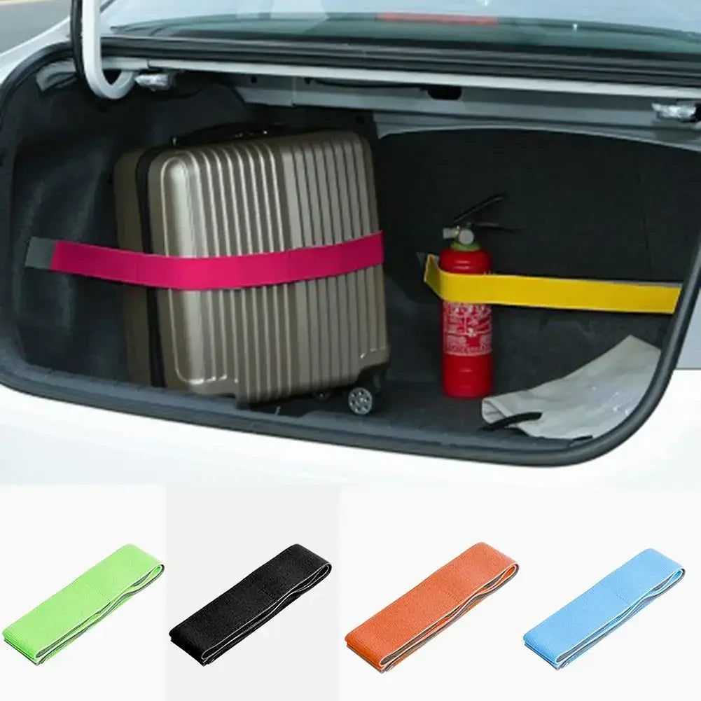 Creative Car Trunk Storage Device Hook Loop Strong Adhesion Fixed Straps Solid Color Baggage Clutter Storage Magic Belt Amagi