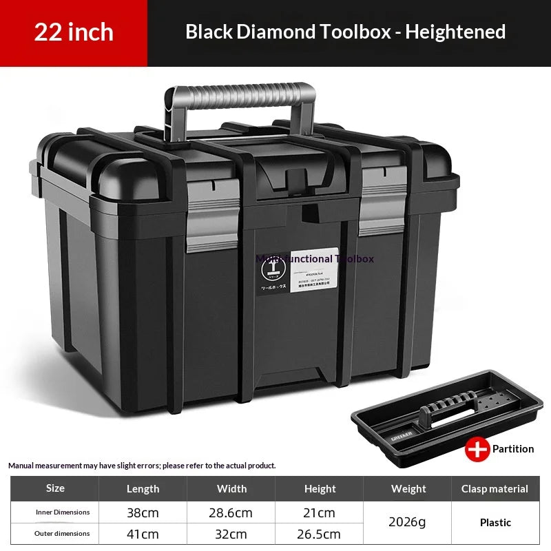 Tool Organizer Case Heavy Duty Metal Toolbox Portable Lockable Large Capacity Tool Chest Garage Workshop Mechanic Organizer