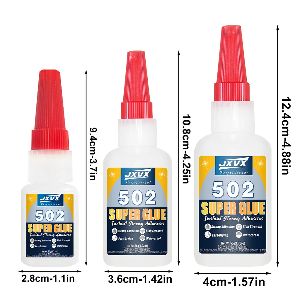 1-3pcs 50g High quality 502Super-Strong Instant Glue Transparent without whitening 5-second quick-dry Applicable to TWood Chair Cabinet Wooden fence Rubber.